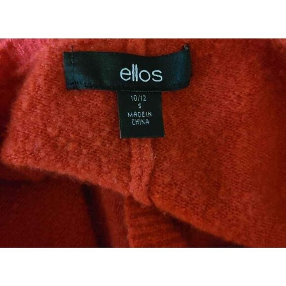 Size 10/12 Small Ellos Red with Gold Buttons Sweater - Picture 4 of 5